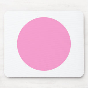 Circle - Pink and White Mouse Pad