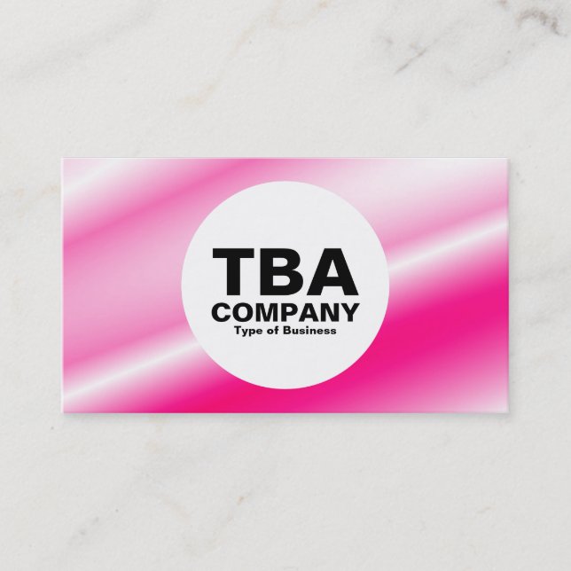 Circle - Pink Satin Business Card (Front)