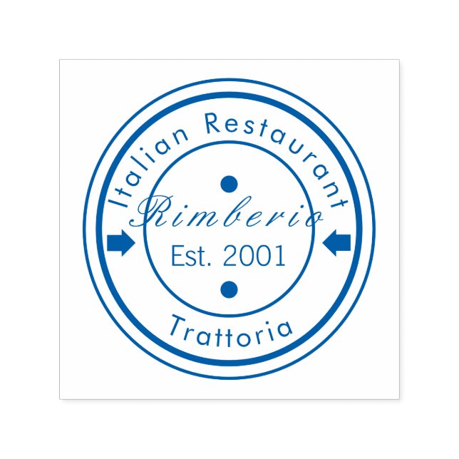 Circle Professional Self Inking Rubber Stamp (Design)