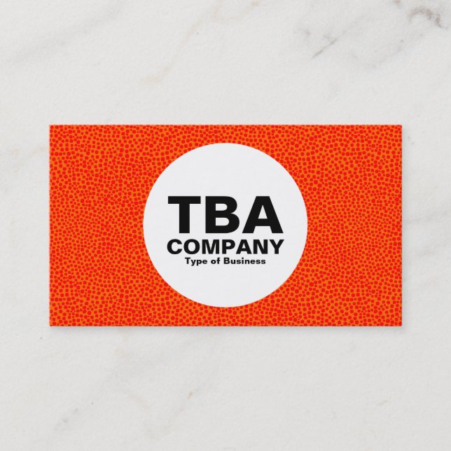Circle - Random Spots - Red on Orange Business Card (Front)
