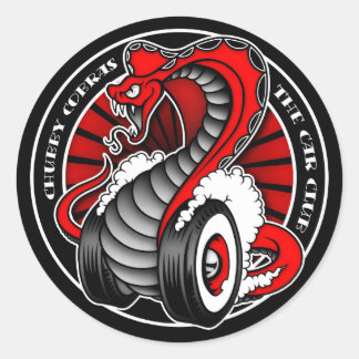 Circle Red 3" Classic Round Sticker