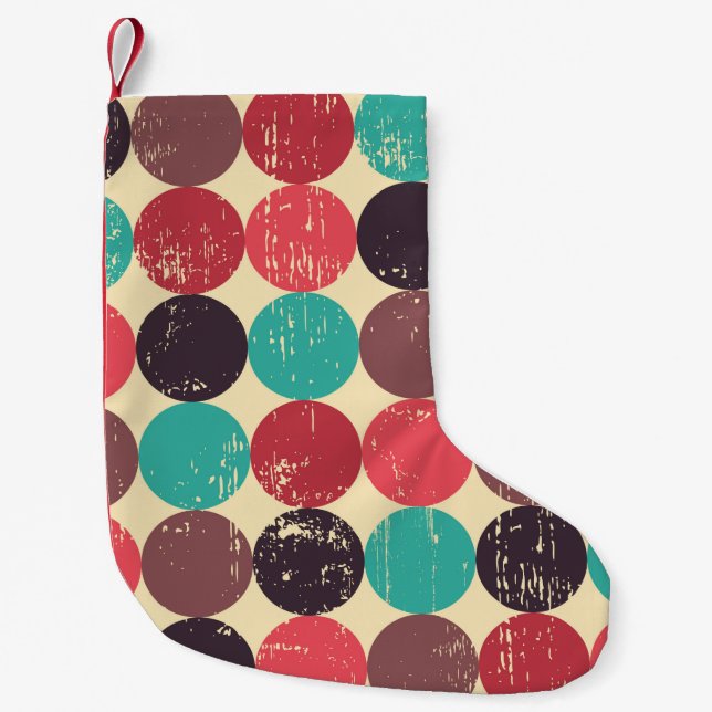 Circle seamless pattern. Seamless pattern. Mid cen Small Christmas Stocking (Front)