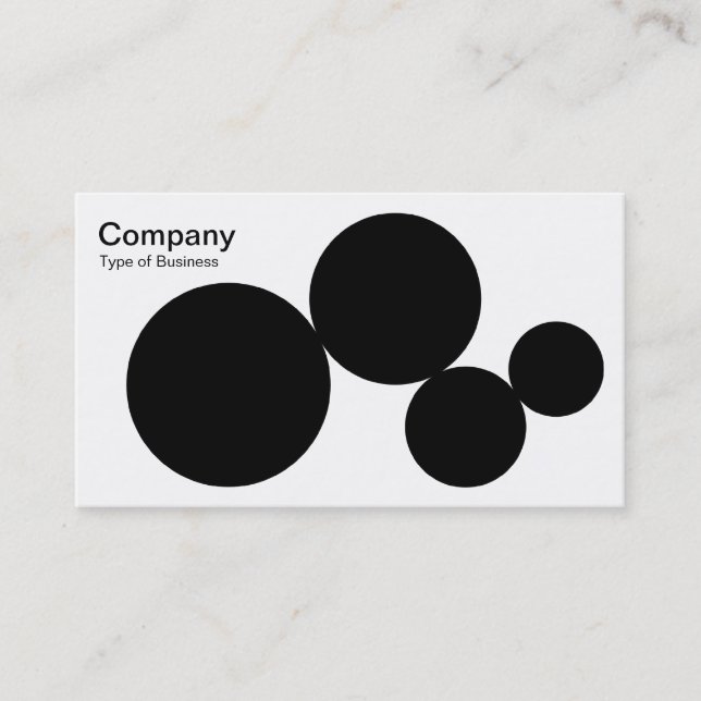 Circle Series - Black on White Business Card (Front)