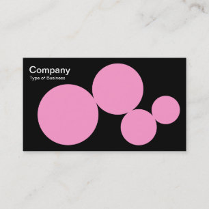 Circle Series - Pink on Black Business Card