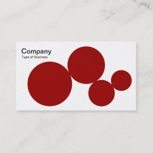 Circle Series - Ruby on White Business Card