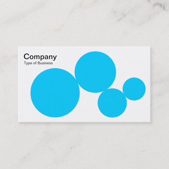 Circle Series - Sky Blue on White Business Card (Front)