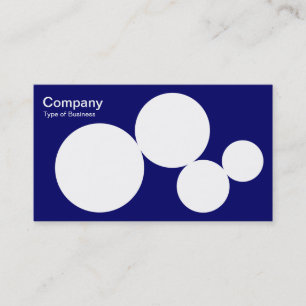 Circle Series - White on Dp Navy Business Card