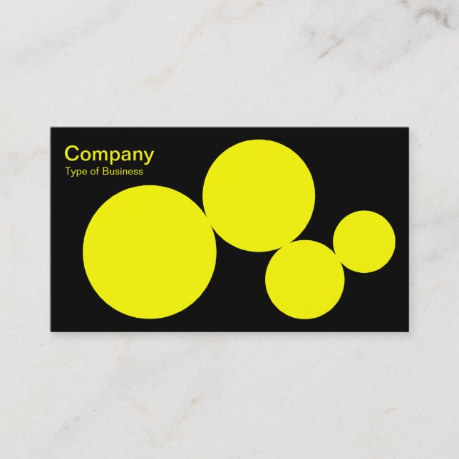 Circle Series - Yellow on Black Business Card (Front)