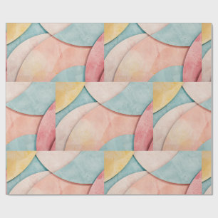Circle shapes overlapping with text space wrapping paper