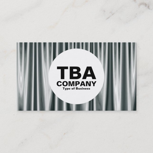 Circle - Silver Curtains 02 Business Card (Front)
