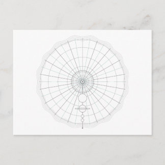 circle solar system postcard
