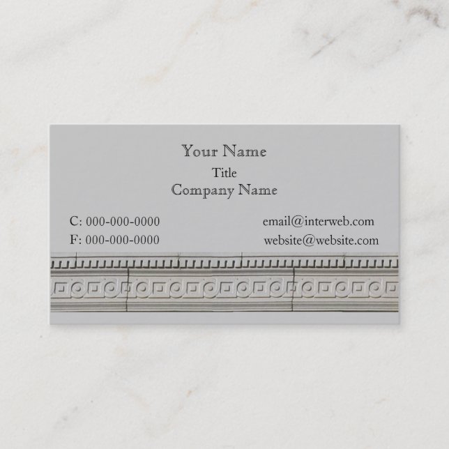 Circle Square Architectural Stone Custom Business  Business Card (Front)