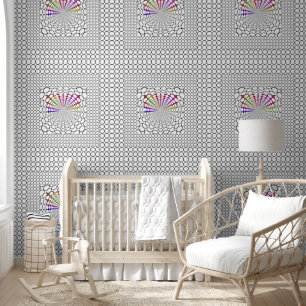 Circle Squares Burst + Colour  Wallpaper
