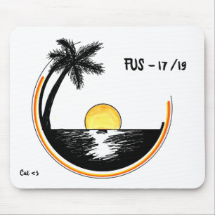 Circle Sunset Mouse Pad