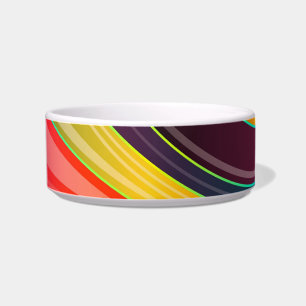 circle swirl abstract cat food bowl 