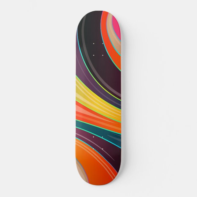 circle swirl abstract skateboard (Front)