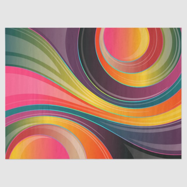 circle swirl abstract tissue paper (Front)