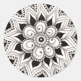 Circle Tangle Three Classic Round Sticker