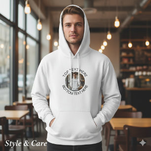 Circle Text with Image Stylish Personalized Hoodie