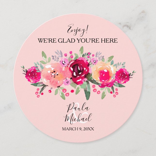 CIRCLE THANK YOU CARD Wedding or Rehearsal Dinner (Front)