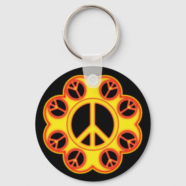 CIRCLE THE PEACE SIGN KEY RING (Front)