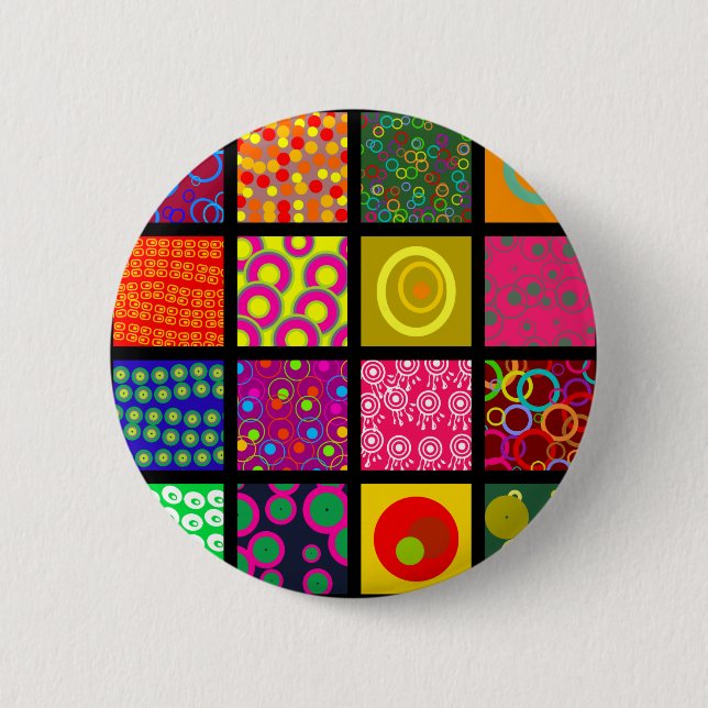 Circle Tile Wallpaper 6 Cm Round Badge (Front)