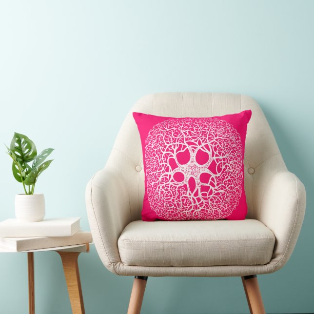 Circle Tree Branch Choose Any Custom Colour Pillow (Chair)