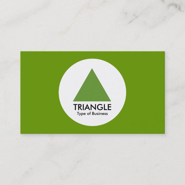 Circle - Triangle - Avocado Green Business Card (Front)