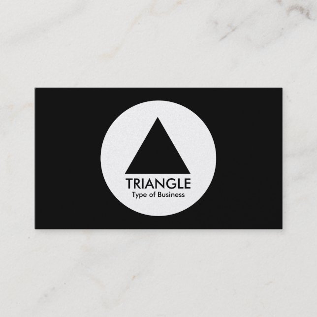 Circle - Triangle - Black (Gold) Business Card (Front)