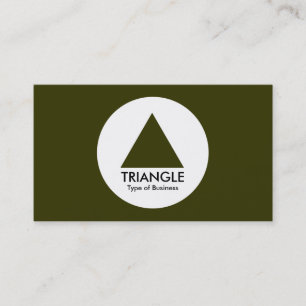 Circle - Triangle - Dark Olive Business Card