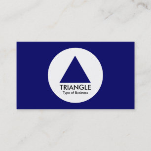 Circle - Triangle - Deep Navy Blue Business Card