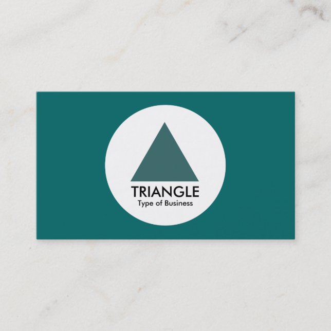 Circle - Triangle - Moss Green Business Card (Front)