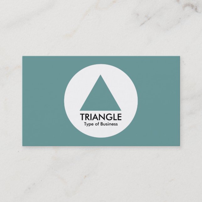 Circle - Triangle - Ocean Green Business Card (Front)