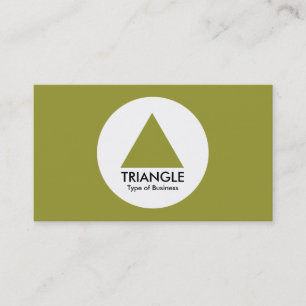 Circle - Triangle - Olive Business Card