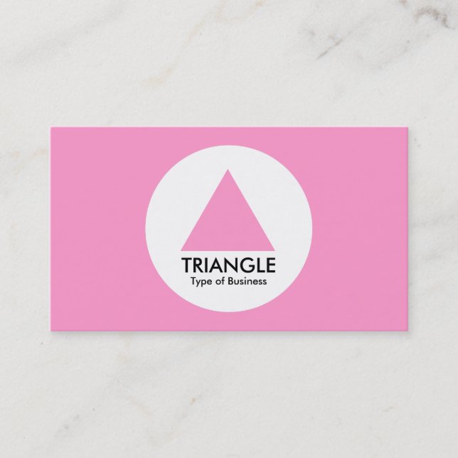 Circle - Triangle - Pink Business Card (Front)