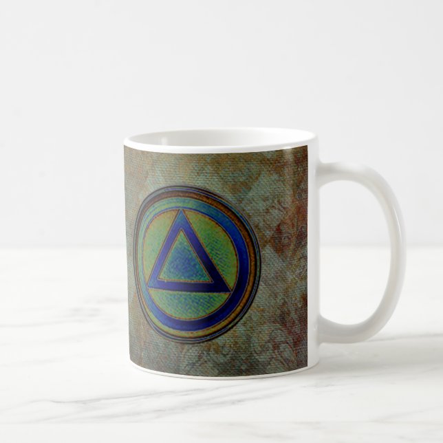 Circle Triangle Recovery Sobriety Coffee Cup Mug (Right)