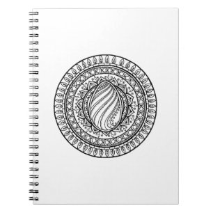 Circle Tribal Doodle Spiral Notebook