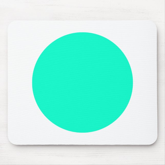 Circle - Turquoise and White Mouse Pad (Front)