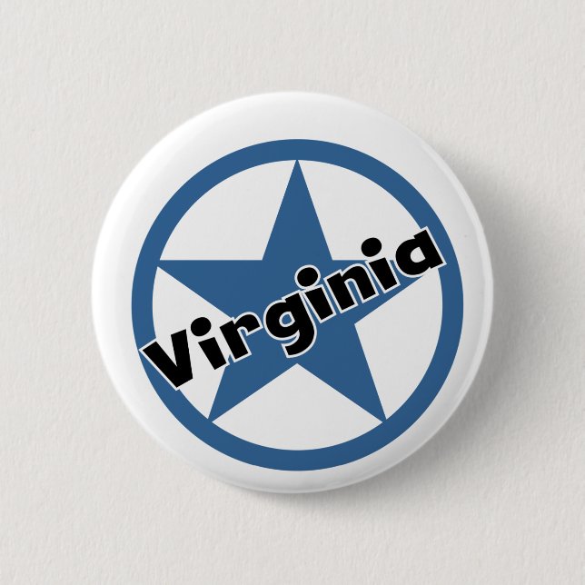 Circle Virginia 6 Cm Round Badge (Front)