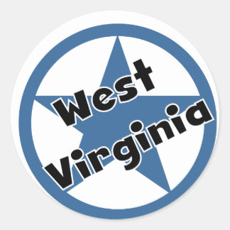 Circle West Virginia Classic Round Sticker