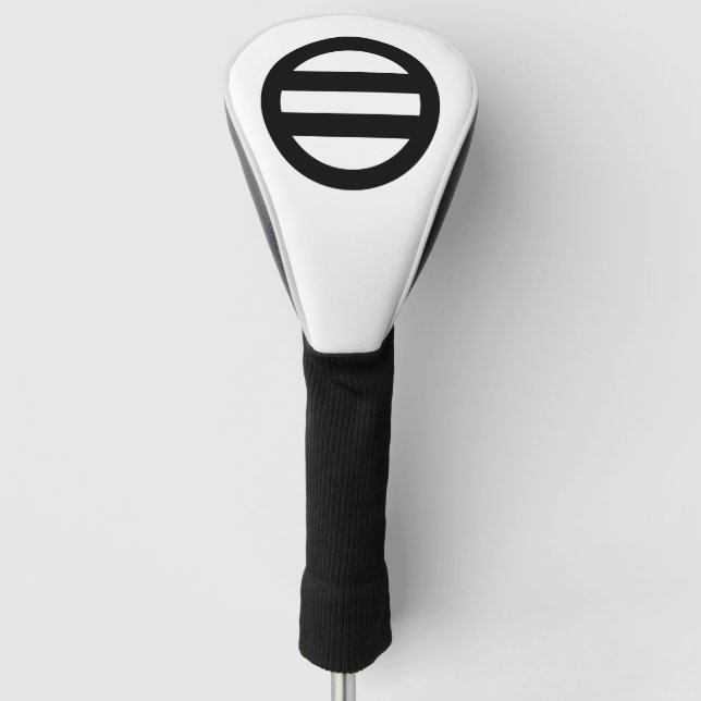 Circle with two hiki golf head cover (Front)