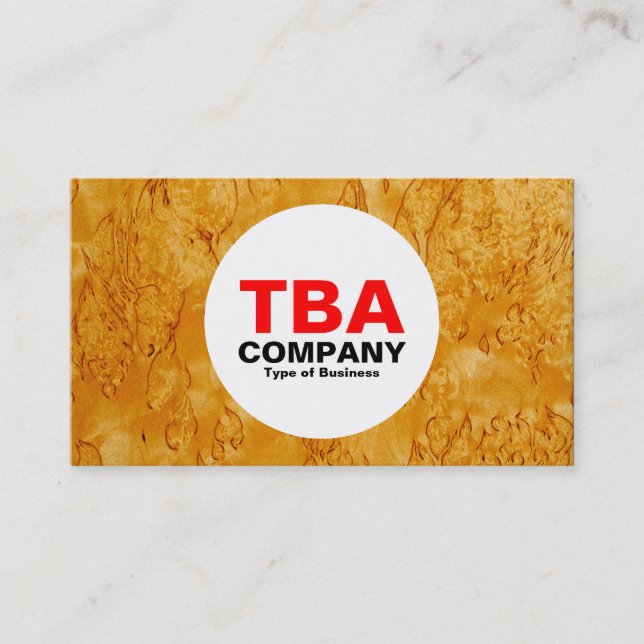 Circle - Wood 03 Business Card (Front)