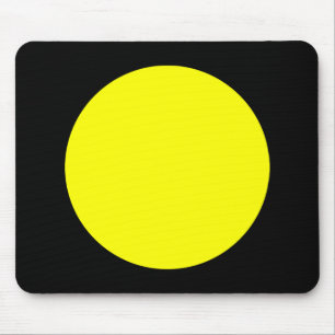 Circle - Yellow and Black Mouse Pad