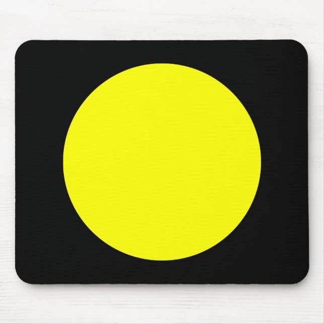 Circle - Yellow and Black Mouse Pad (Front)