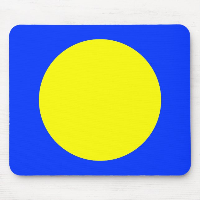 Circle - Yellow and Blue Mouse Pad (Front)