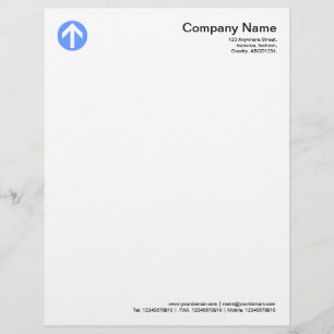 Circled Arrow - Baby Blue Customized Letterhead