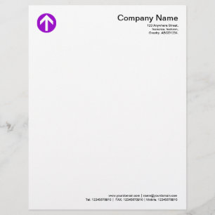 Circled Arrow - Purple Customized Letterhead