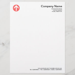 Circled Arrow - Tropical Pink Customised Letterhead