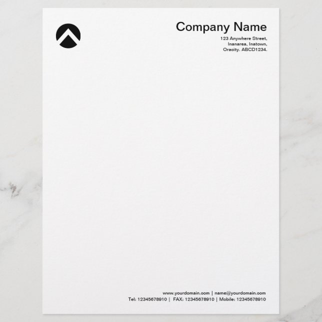 Circled Chevron - Black Letterhead (Front)