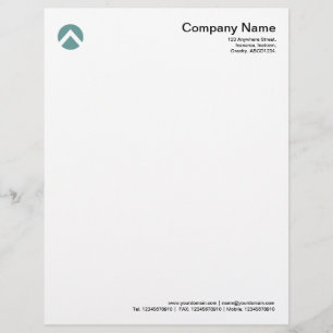 Circled Chevron - Ocean Green Letterhead Design